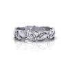 Huajie Charming Women's Flower Carving Ancient Silver Color Rings Hollow Elegant Banquet Ring  Trendy Tide