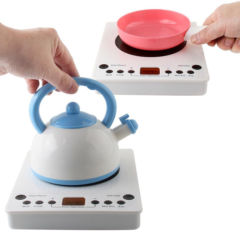 Children'S Fun Simulation Play House Kitchen Toys, Girls Simulation Cooking Tableware Induction Cooker Set