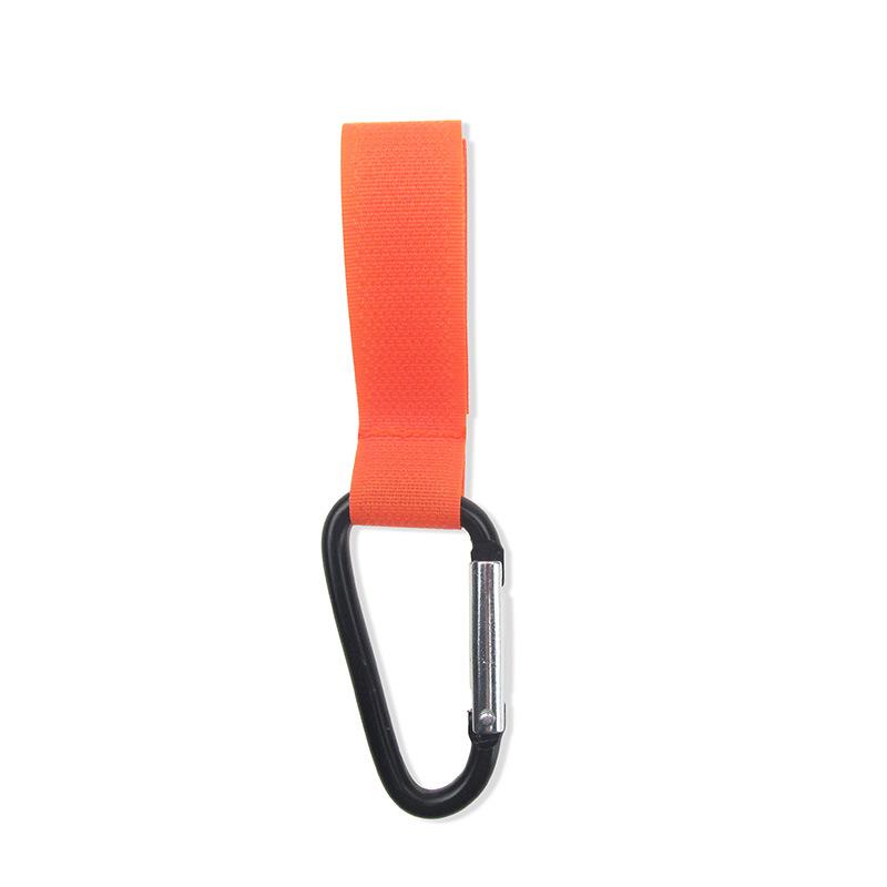 Metal Carabiner Stroller Hook with Nylon Velcro for Mummy Bags