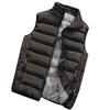 Men  Winter Coat Padded Cotton Vest Warm Hooded Thick Vest Tops Jacket