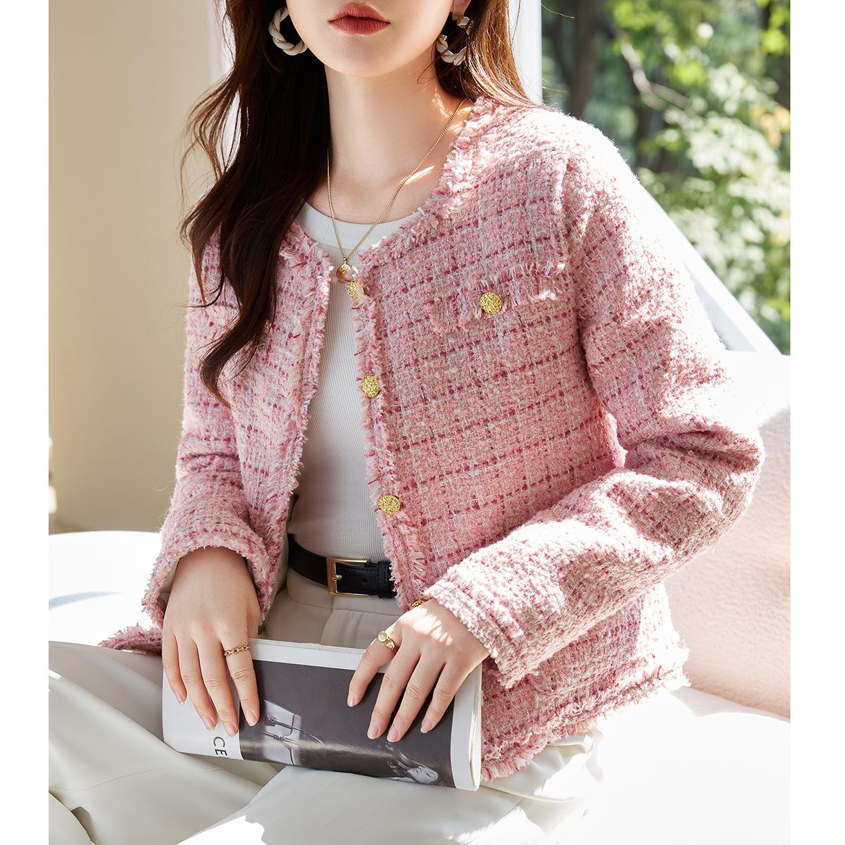 

Утолщенная короткая куртка женская осенне-зимняя новая французская модель Sense Small Tweed Top XL