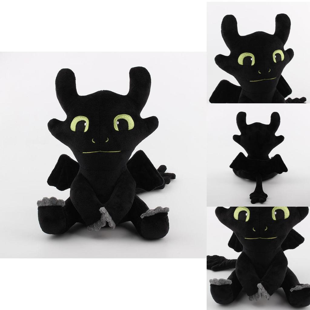 New How To Train Your Dragon 3 Plush Toy Light Fury Black Toothless Soft And Cuddly