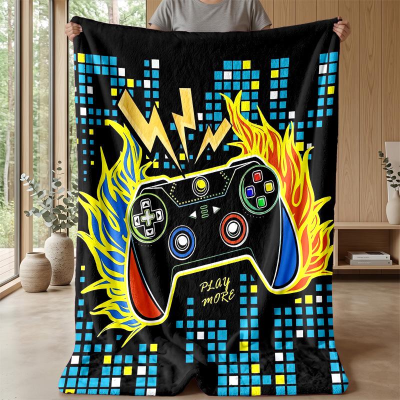Gaming Controller In Water Theme Blanket Lightweight Warm Flannel Blanket Decorative Throw Blanket for Home Decoration