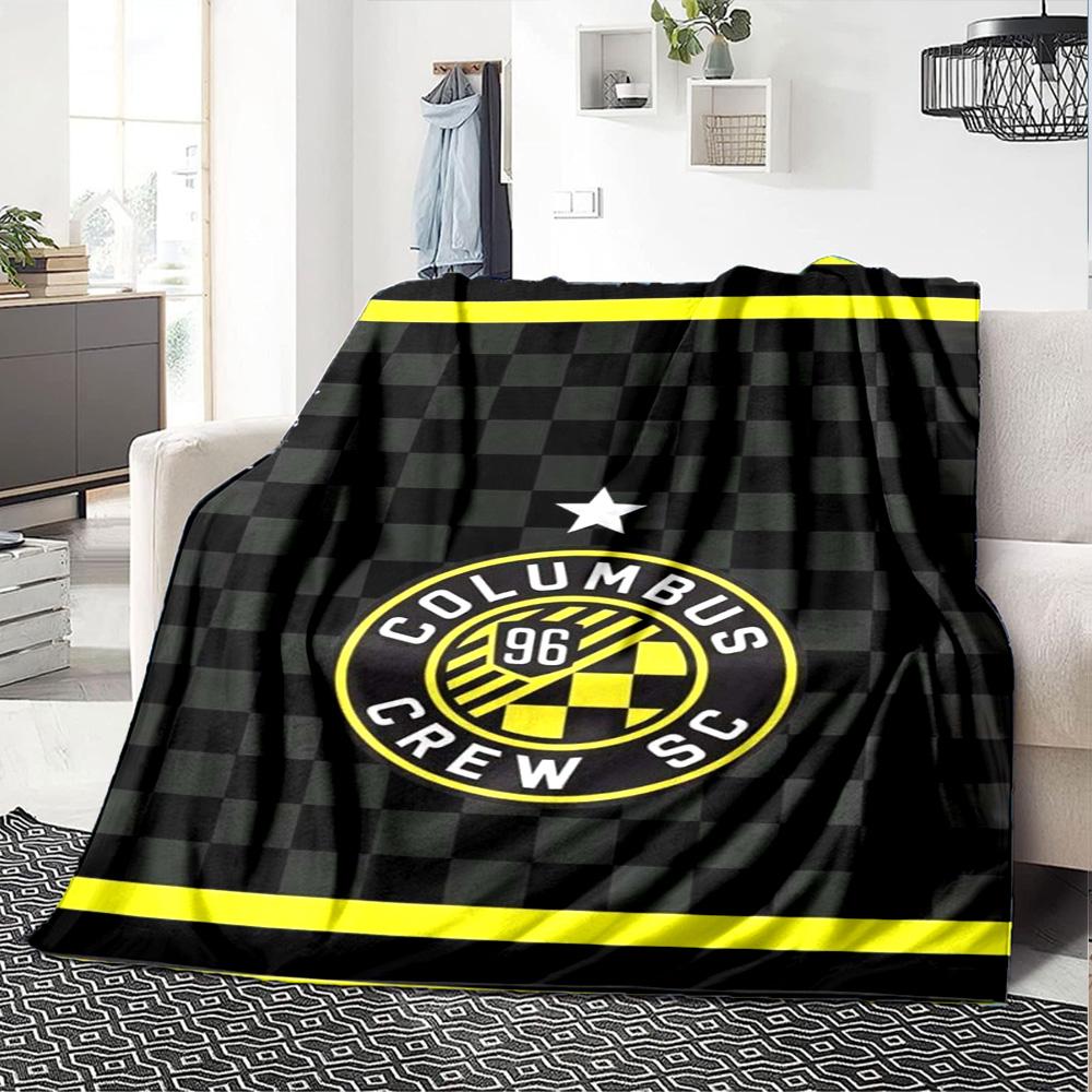 Columbus Crew SC Print Flannel Blanket High Quality Warm Comfortable Cover for All Seasons Perfect for Gifts Home Decor