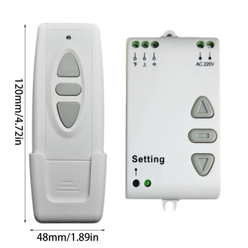 Motor Wireless Remote Control Switches AC220V High Power Roller Shutter Door Electric Curtain Remote Forwards Reverse