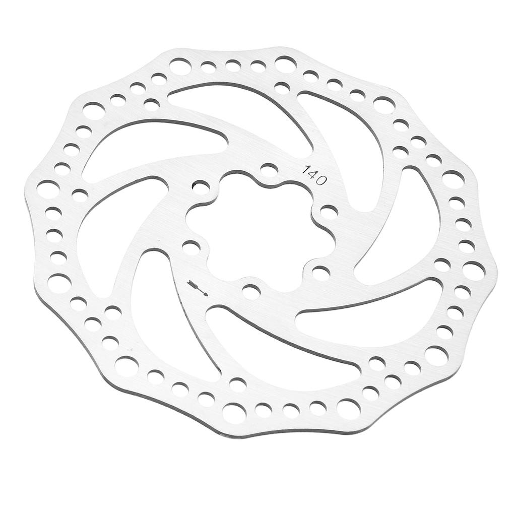 Mountain Bike Disc Brake Rotor Steel 6 Hole Disc Brake Rotor Replacement Parts for Mountain Road Bike Accessories 140mm