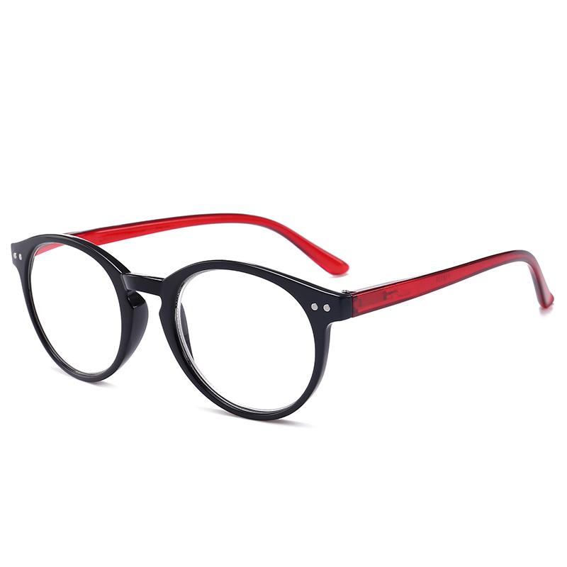 

Fashion Personality Ultra-Light Reading Glasses Rice Nails Portable Spring Legs Middle-Aged And Elderly Trend High Definition Far Vision Frame +100