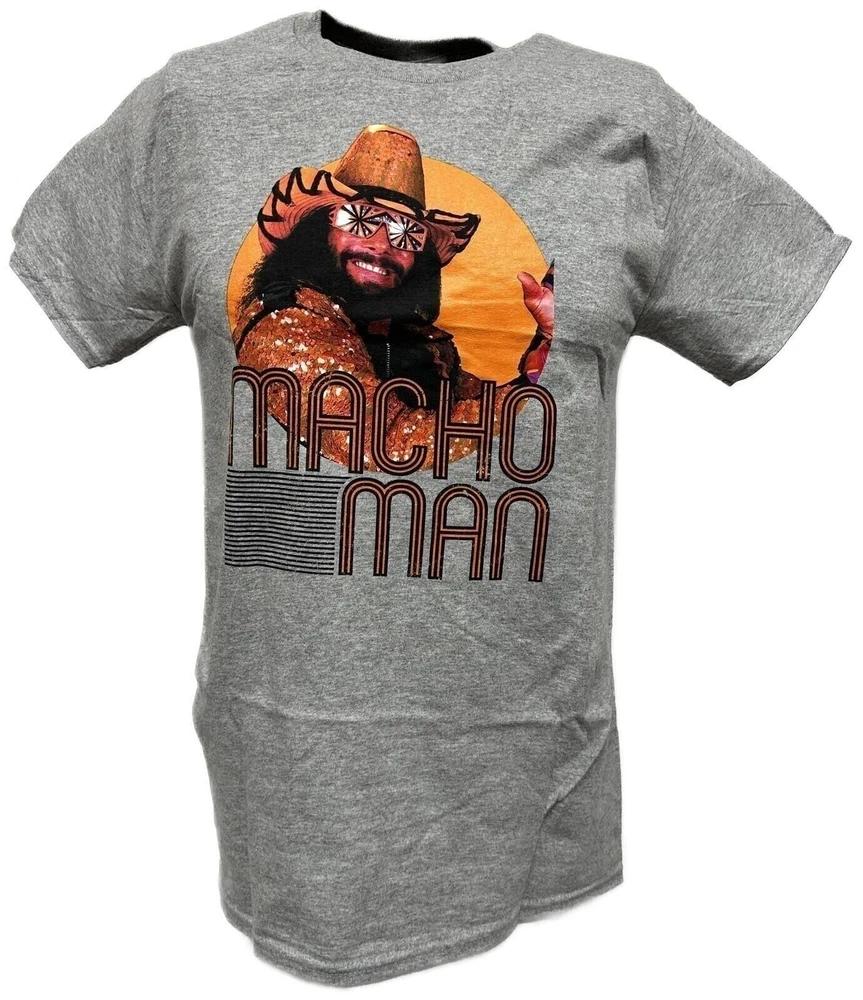 Macho Unisex Randy Savage Mackin and Smackin Grey Tshirt M
