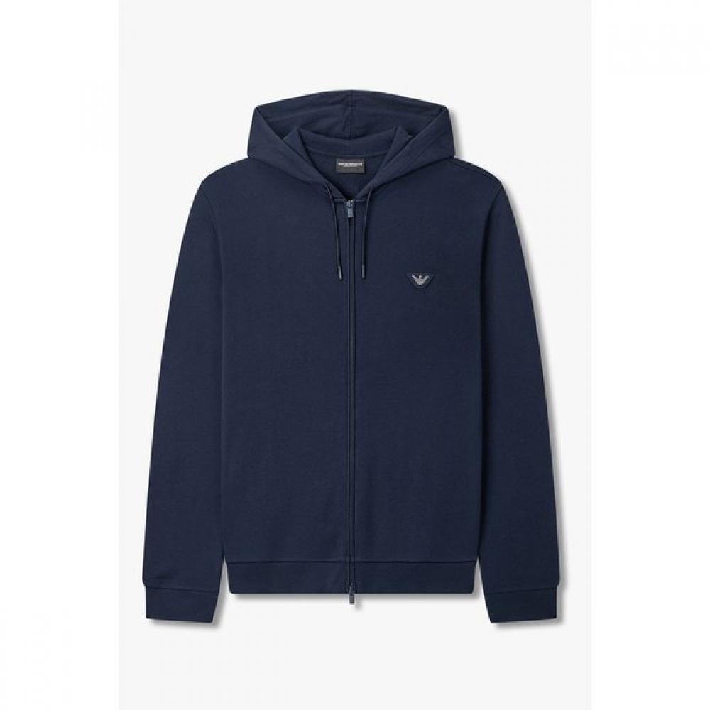Emporio Armani Men S Eagle Patch Hooded Lounge Zip Up 0816138005 S(95)