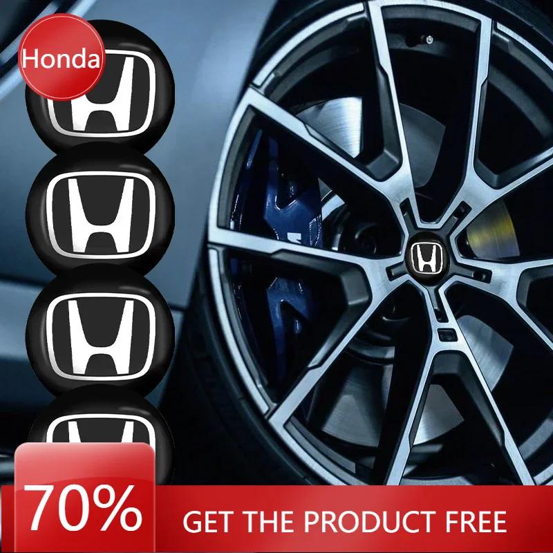 For Honda 56mm Car Tyre Wheel Center Hub Cap Badge Sticker Car Accessories For Honda Civic Fit Jazz Accord Pilot Passport Stepwg