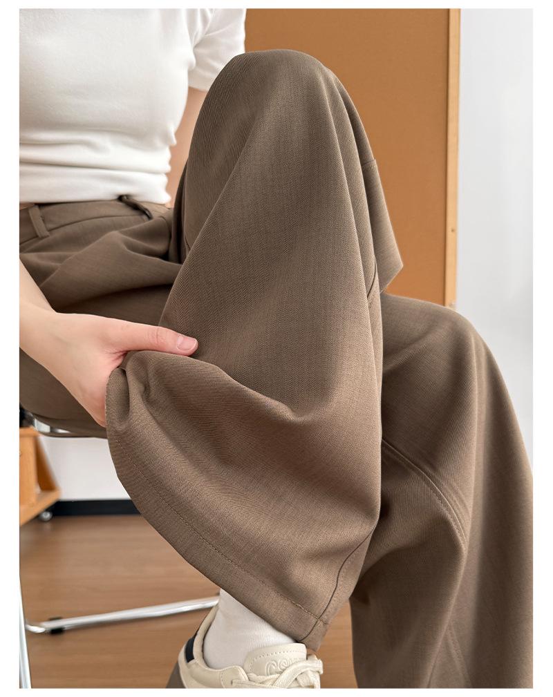 High-End Women's Suit Pants: Slimming, Thin, Narrow Spring/Summer Style, Straight-Leg with Good Drape, Comfy Loose Wide-Leg for Commute.