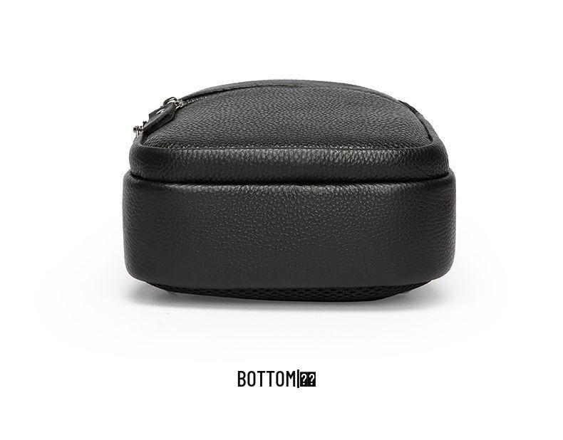 Men's Genuine Leather Crossbody Bag - Korean Style Casual Fashion Versatile Shoulder Bag