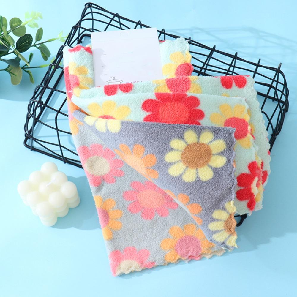 4 Piece Reusable Cleaning Cloths Absorbent Kitchen Rag Multi-functional Dishtowel Bathroom Style A