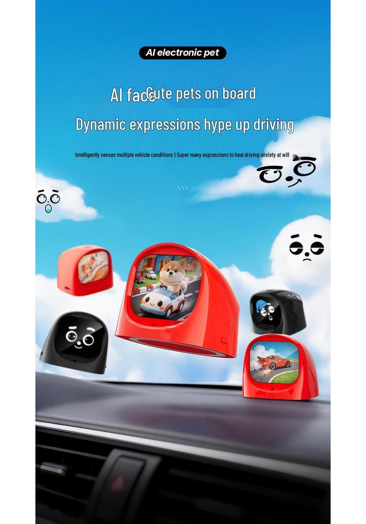 AI Pet Car Ornament & Desktop Expression Robot: Xiao Zhi - Student Dialogue & Alarm Clock Voice Assistant