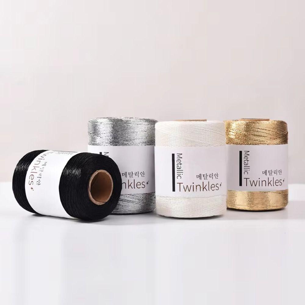 1.0mm Metallic Thread Sparkling Hand Knitted Yarn Glitter Crochet Thread Christmas Decoration Line