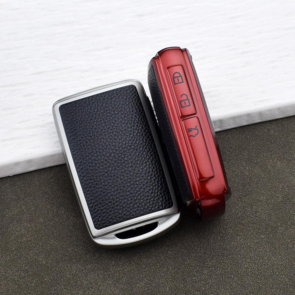 3 Buttons Tpu Leather Smart Key Shell Cover For Mazda Cx-5 Cx-30 Cx-3 Cx-9 Cx-7 Cx-4 Alexa Protective Accessories Key Chain Set