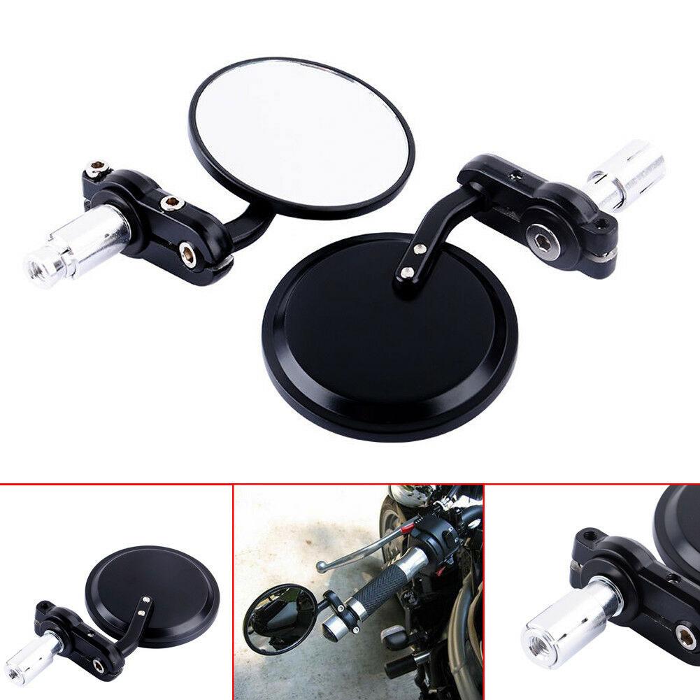 1 Paar Aluminium Runde Seitenspiegel Rückspiegel 7 Zoll Lenkerenden Motorrad Motorrad UK