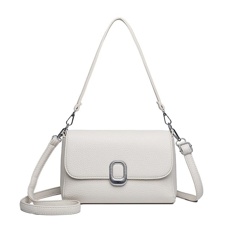 Sac Bandoulière en Cuir Souple pour Femmes Sac à Épaule Aisselle Grande Capacité Commuter Petit Sac Carré