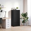 VidaXL Cabinet with Drawer Black Oak 55.5x34x119.5 Cm Engineered Wood, Storage Cabinet, High Sideboard, Cabinet of 861644
