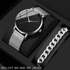 Uhr 2-teiliges Set Herrenuhr Business Mesh Mit Uhr Quarz-Uhr Set