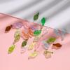 100pcs/lot Acrylic Green Leave Spacer Pendants Plastic Leaf Loose Beads for Earrings Bracelet DIY Jewelry Making Supplies
