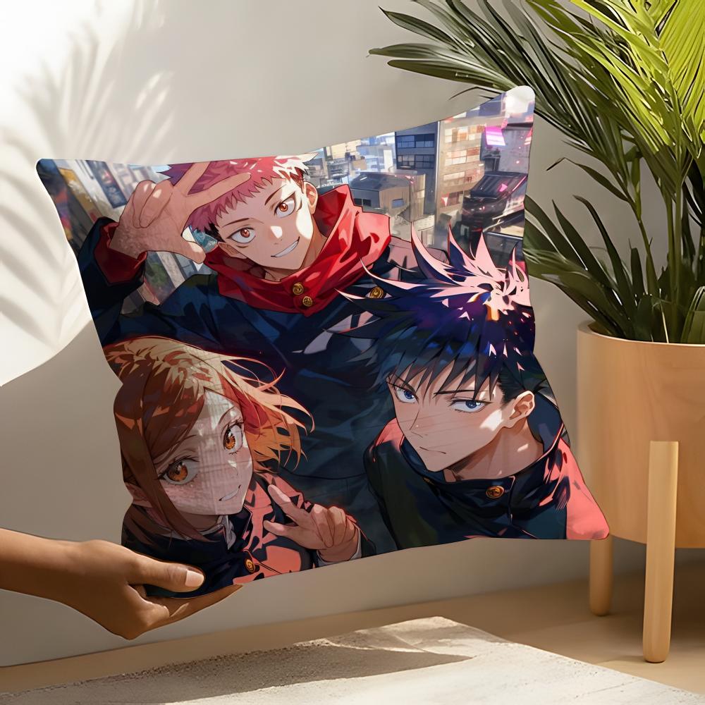 Jujutsu Kaisen Pillow Case Linen Cushion Covers For Decorative Sofa Home Pillows Case Car Chair Pillows Cases