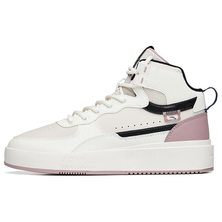 

Anta Platform High top Skateboard Shoes Women s Ivory White 922238011-9 36