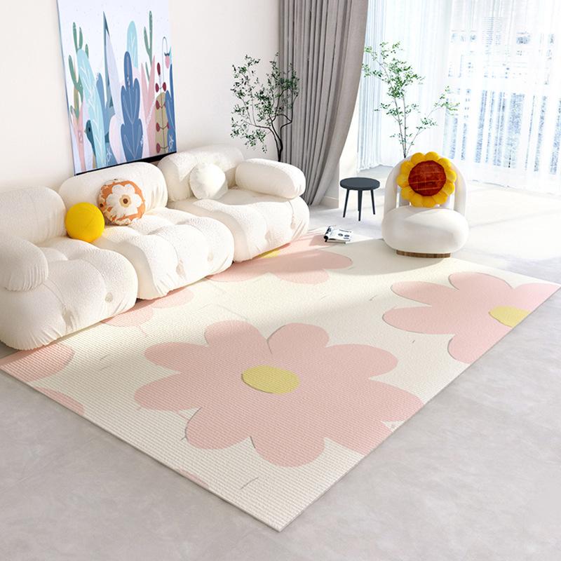 Minimalist All-Over Carpet for Living Room Wash-Free Large Area Floor Mat Sofa Side Rug Coffee Table Decor Simple Home Aesthetic