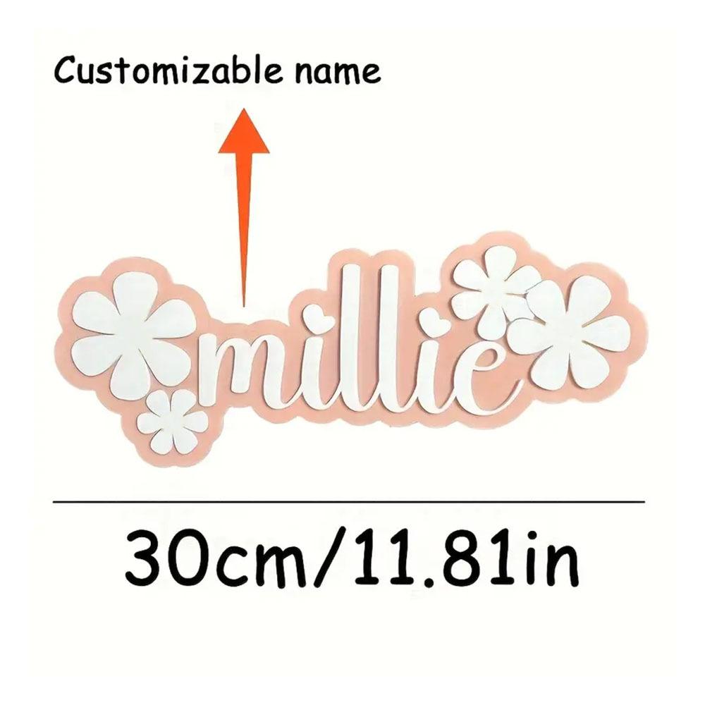 

Personalized Name Sign Featuring a Customizable Bohemian Daisy Design, Ideal for Adding a Floral Touch to Bedrooms 30cm