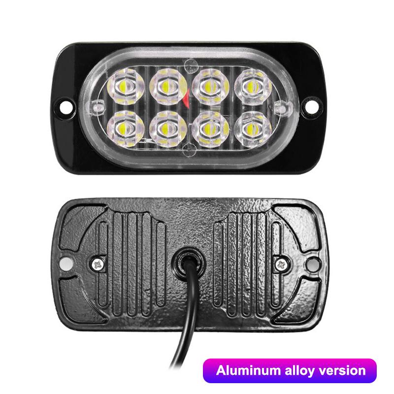 12V-24V Fog Lights LED Work Light Flood Light Off-Road Car External Lights White 8 SMD LED Indicator Light Tail Rear Lamps