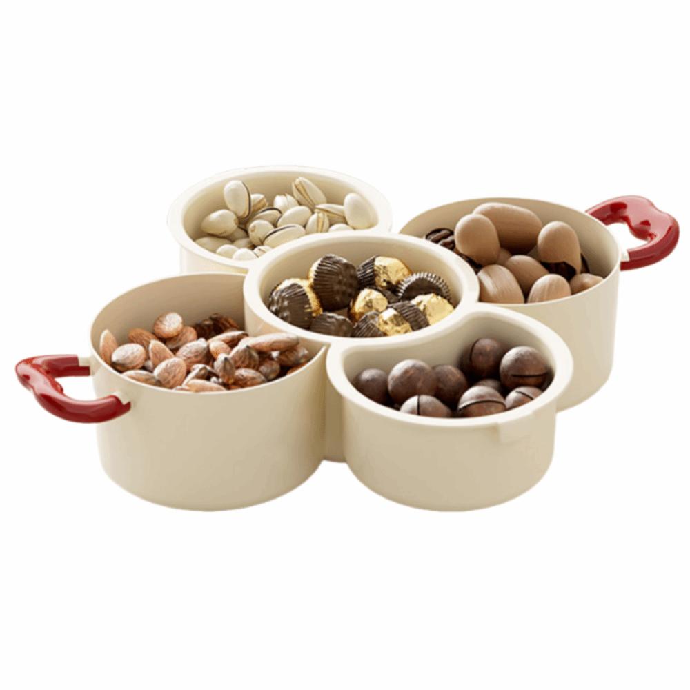 

Creative Fruit Washing Basin Double-layered Food Storage Tray Fruit Drain Basket Kitchen Organizer бежевий