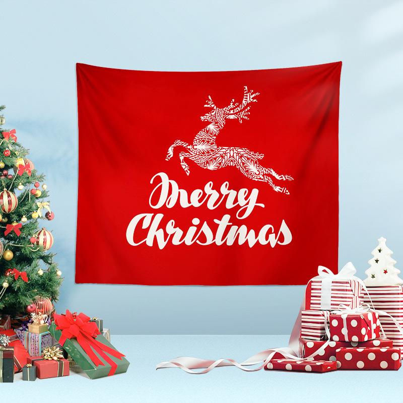 Christmas Tapestry Cross-border New Christmas Party Hanging Cloth Santa Claus Background Fabric