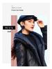 European & American 2025 Winter Sheepskin Leather Down Jacket: Women's Extra Long Thick Hooded Coat
