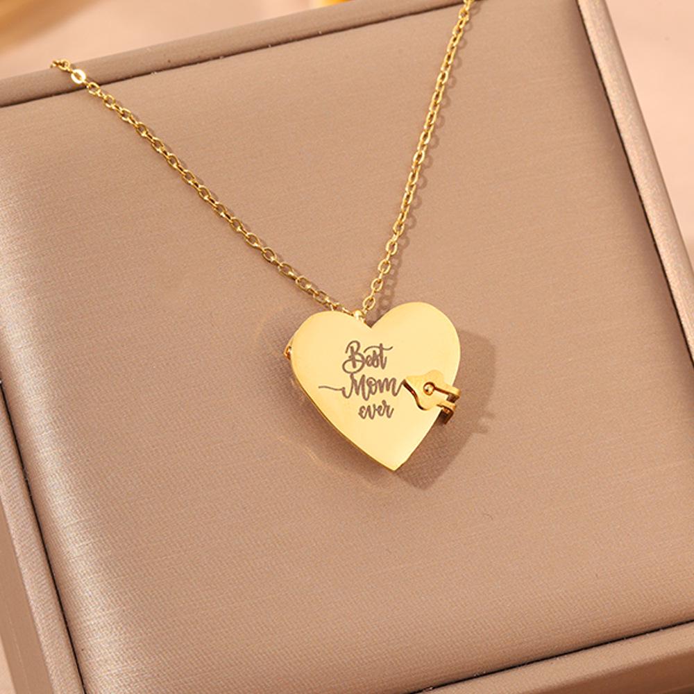 Titanium Steel Love Letter Pendant Necklace for Couples - Clavicle Chain for Girls.