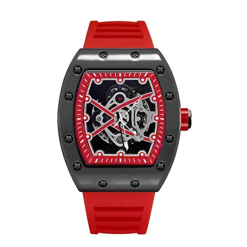ZIDO Black Warrior 1707 Men's Automatic Luminous Waterproof Skeleton Watch