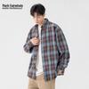 Mark Fairwhale American Retro Plaid Long Sleeve Shirt