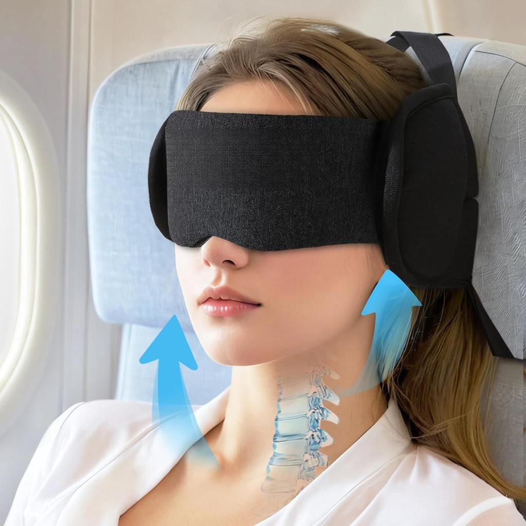 New Cotton Blackout Sleep Eye Mask with Multifunctional Travel Pillow