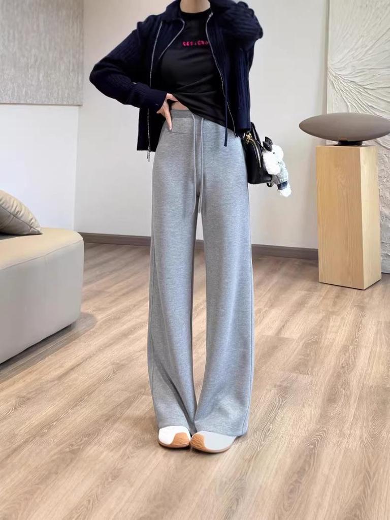 Lu Series Minimalist Supermodel Wide-Leg Pants - High-Waisted Slimming Modal Casual Pants (KK332)