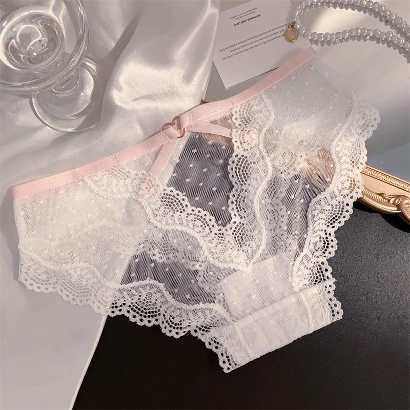 Chiloți damă eleganți din dantelă, cu talie joasă și fără cusături: Respirabil, Subțire și Elegant