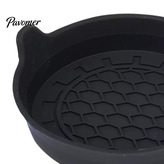 Honeycomb Texture Coaster Car Cup Holder Mat, Non-Slip Silicone with Raised Edge, Anti Rattle Pad for Auto Drink Anti-shake