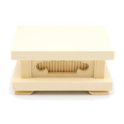 Kurita's Special Buddhist Statue [Wood Carving Buddhist Altar] Square Base, Small (W10cm, D8cm, H5cm) Made of Cypress Wood, 19412