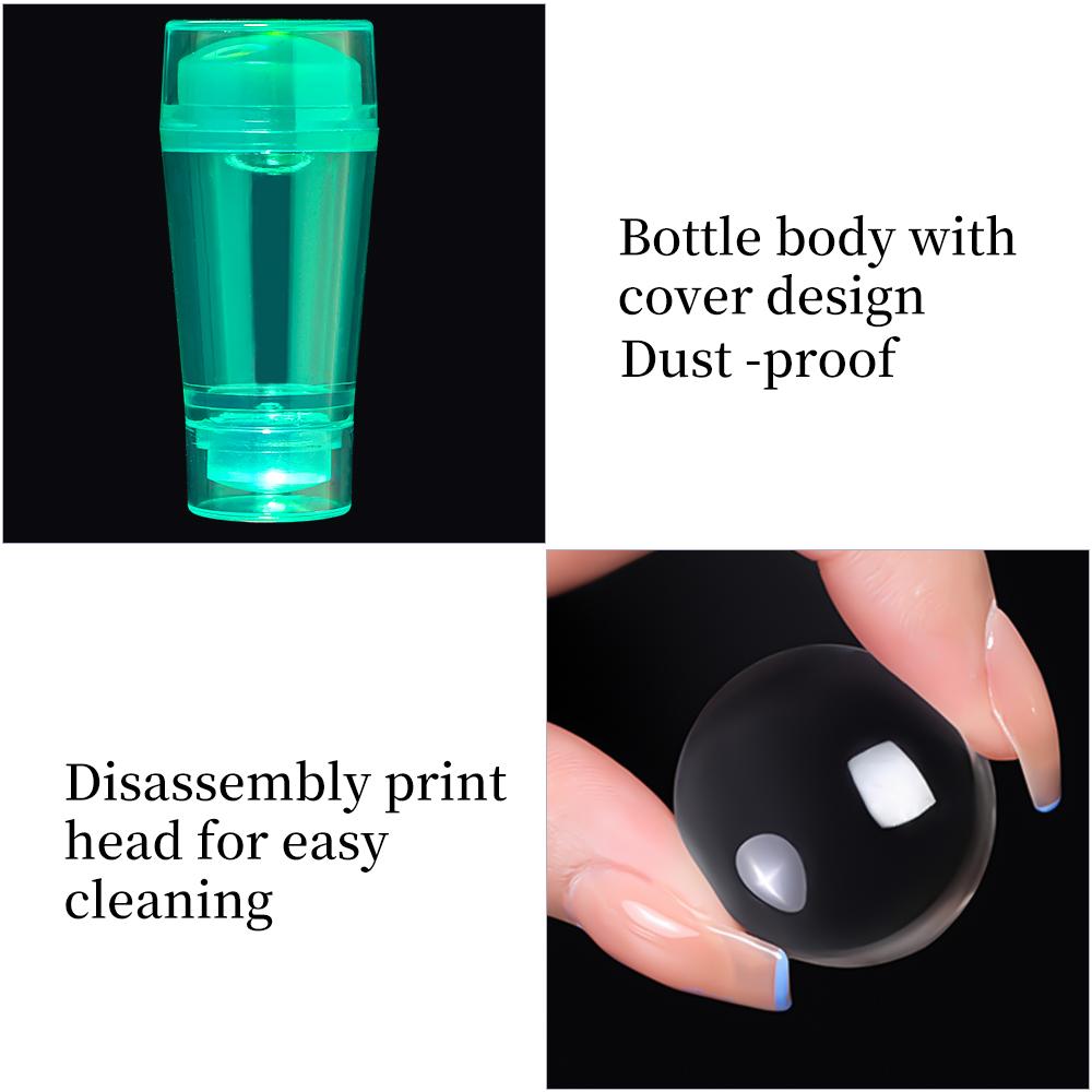 Colorful Nail Seal Stamping Nail Art Tool Nail Stamping Plates Silicone Stamper Stamping For Nails Accessories Manicure