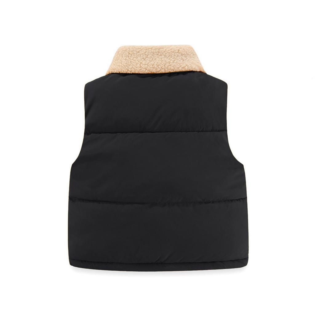 Kids' Stand Collar Vest - Solid Color Sleeveless