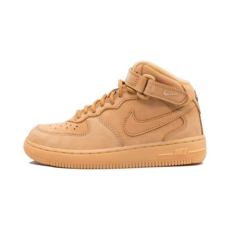 

Детские кроссовки Nike Air Force 1 Mid WB PS Flax Tan Flax-Gum-Light-Brown AH0756-203
