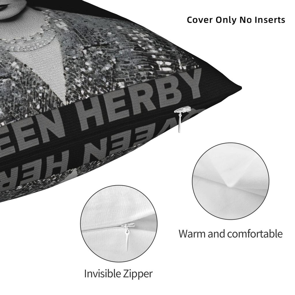 Qveen Herby Portrait Pillow Case Funny Pillow Cover Graphic Pillowcases For Living Room Bed Chair