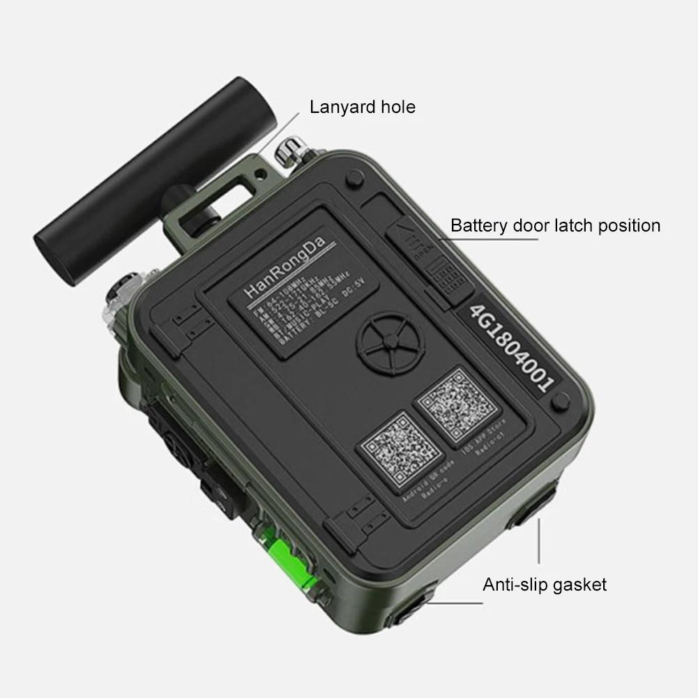 HRD-777 Radio Full-Band Radio Multifunctional Gyro Design Radio with BT Speaker Portable AM FM Radio Emergency Survival Radio