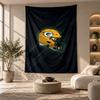 Dekoracyjny gobelin, Sztuka ścienna z nadrukiem Green Bay Packers, Lekka ozdoba ścienna do tła sypialni