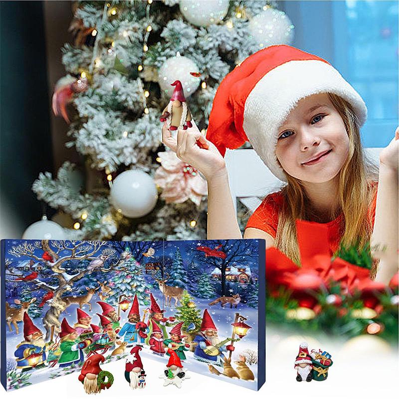 

2024 Christmas Calendar Christmas Gnome Advent Calendar Decoration Props Gnome Dolls Countdown Calendar Gift