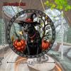 2D Flat Halloween and Christmas Themes,wall Decoration,black Dog with Pumpkin and Witch Hat Design,holiday Home Decoration for Bedroom Home Decoration
