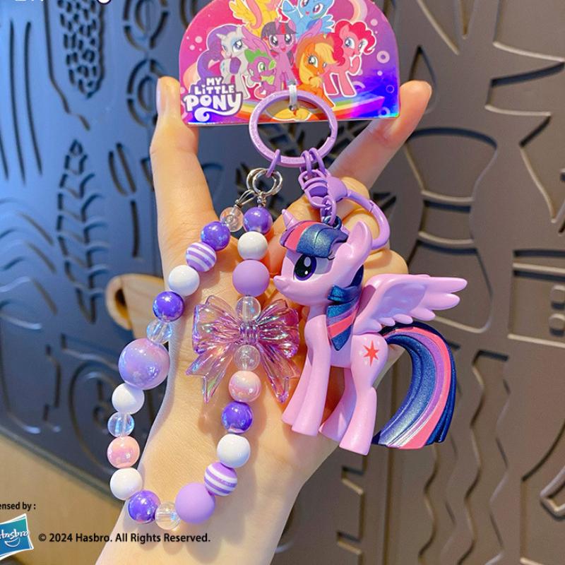 Kawaii My Little Pony Keychain Backpack Pendant Anime Figure Toy Car Keyring Doll Cute Cartoon Twilight Sparkle Fluttershy Gift